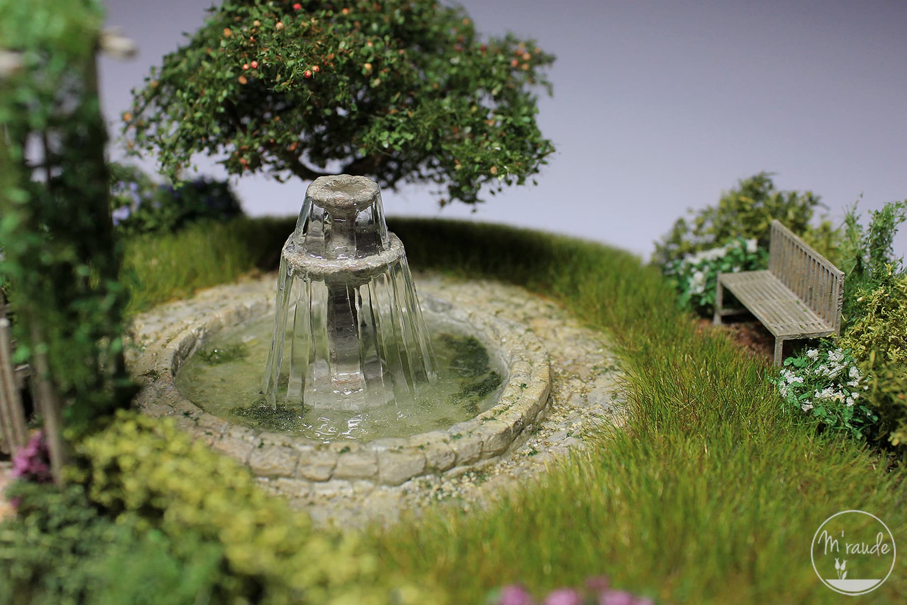 Le jardin anglais et sa fontaine détails 2