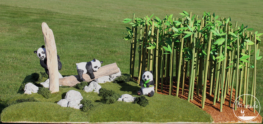 Pandas et forêt de bambous - Ensemble 1